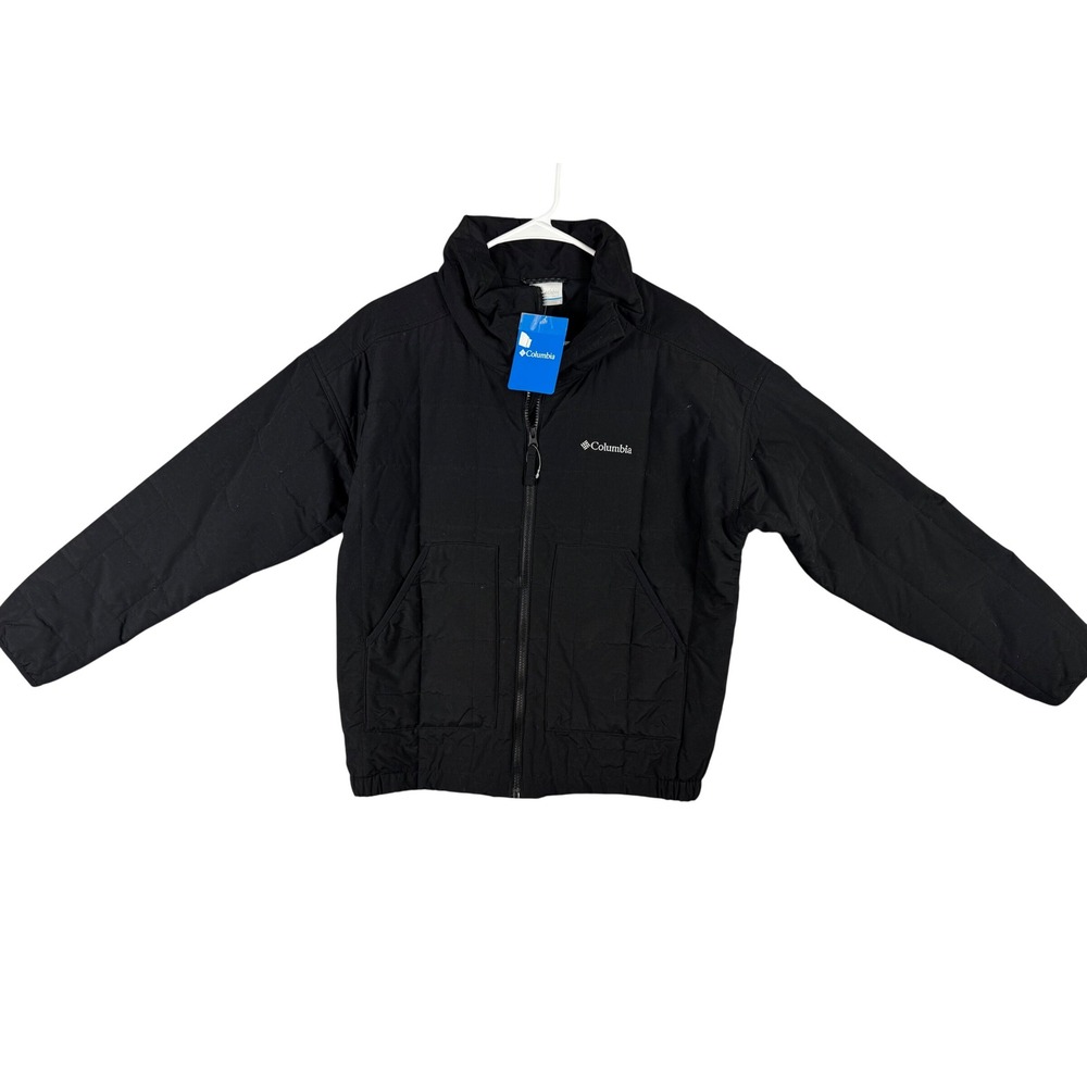 Columbia Womens Black Quilted Full Zip Insulated Jacket WL8696-010 Size Medium